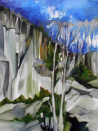 Rocks, huile sur toile, acrilique sure